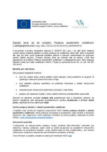 Projekt „Podpora společného vzdělávání v pedagogické praxi“