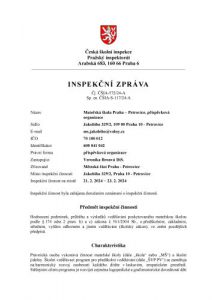Inspekční zpráva České školní inspekce