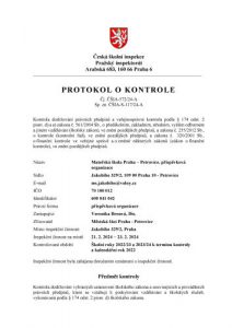 Protokol o kontrole České školní inspekce